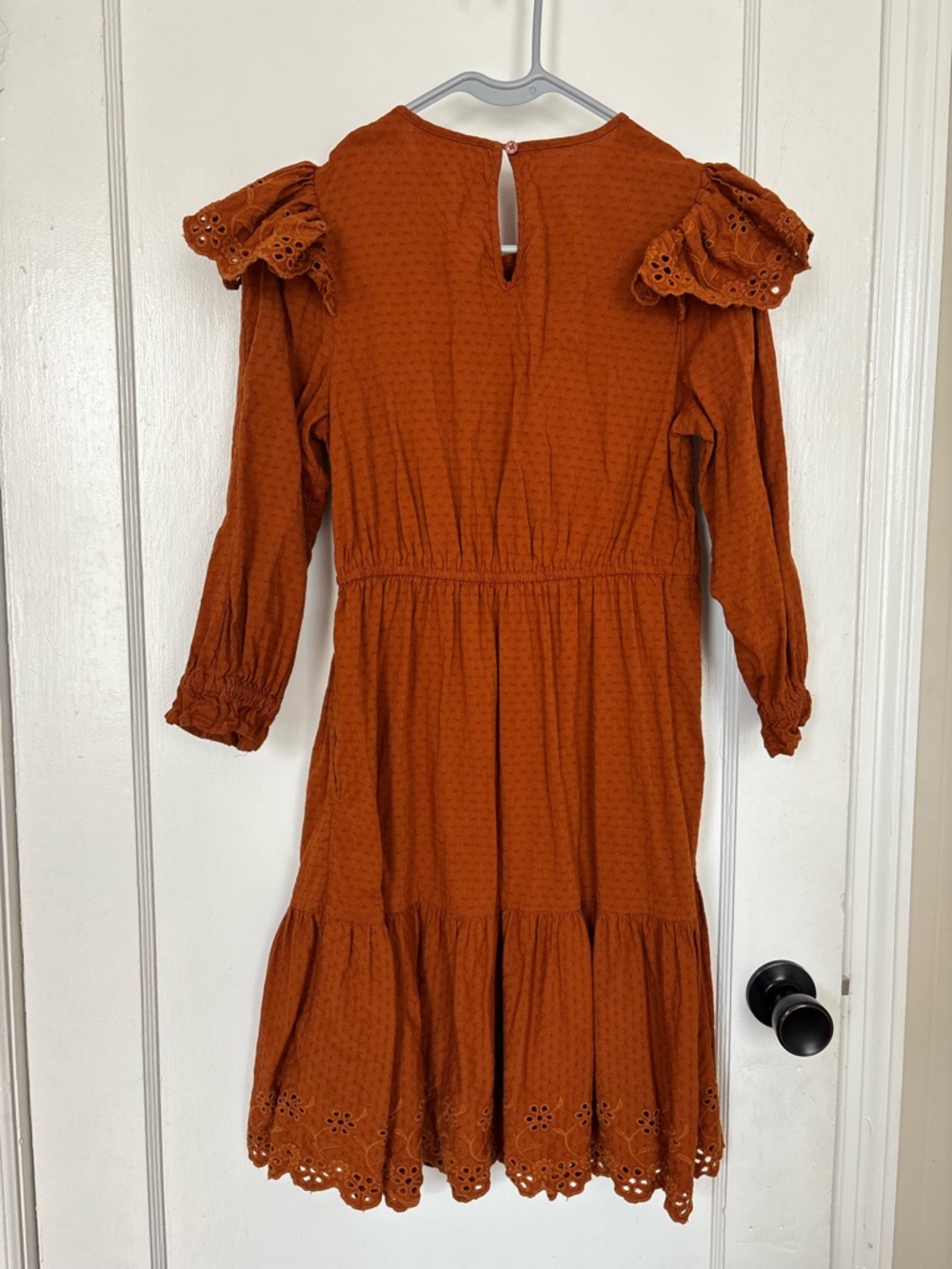 Universal Thread Rust Eyelet Ruffle Dress - Picture 2 of 5